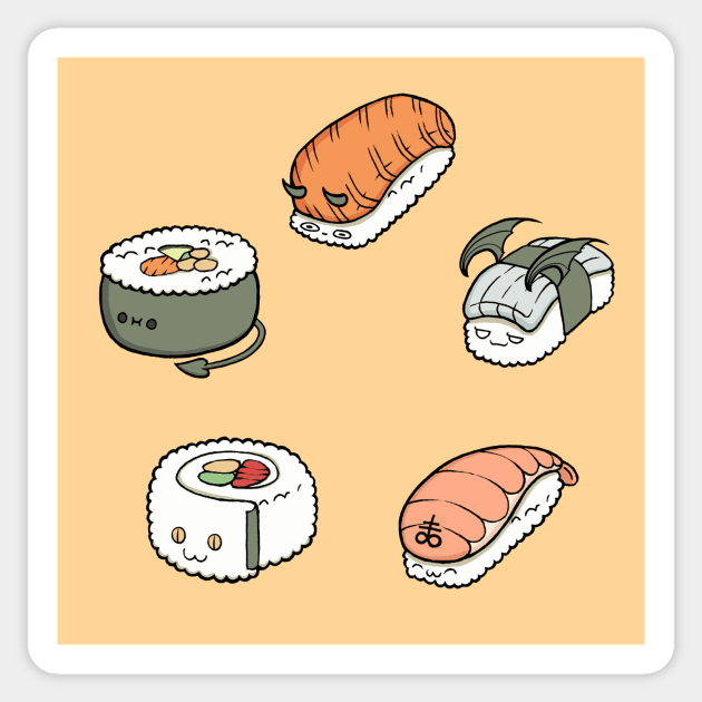 Demon Sushi Singles Sticker by Jan_Igy